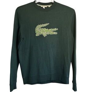 Lacoste Mens Long Sleeve Brushed Molleton Winter Sweater Embroidered Logo M